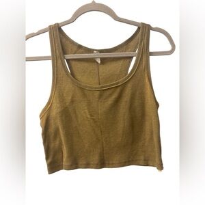 Chic Olive Knit Crop Top